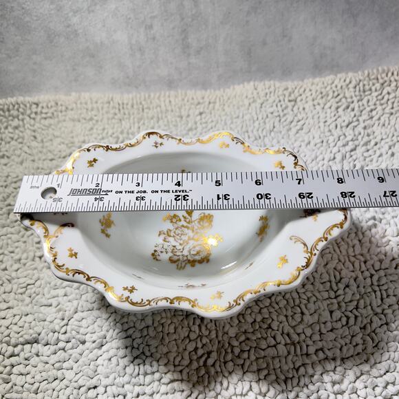 Pate de Limoges Hand Painted Porcelain Gold Dish Made in France Victorian Gold - Picture 11 of 12
